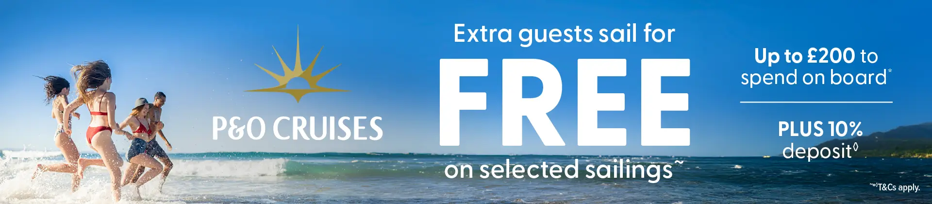 P&O Cruises: Extra Guests Sail Free